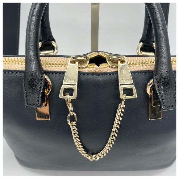 CHLOE Mini Baylee Two Tone Leather Satchel - Picture 4 of 14